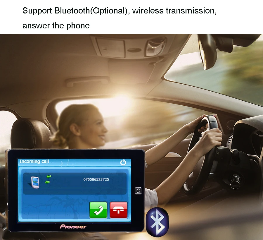 DHL 7 дюймов Автомобильный MTK gps навигация FM 8 ГБ/256 м WinCE 6,0 карта для Европы/США Грузовик солнцезащитный козырек для автомобиля gps навигатор