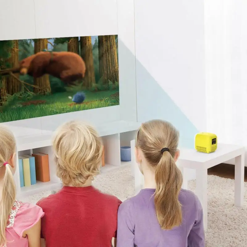 Проектор LED lcd видео игрушка Full HD 1000 люмен Мини проектор домашний кинотеатр медиаплеер ПОДАРОК Детям Портативный USB