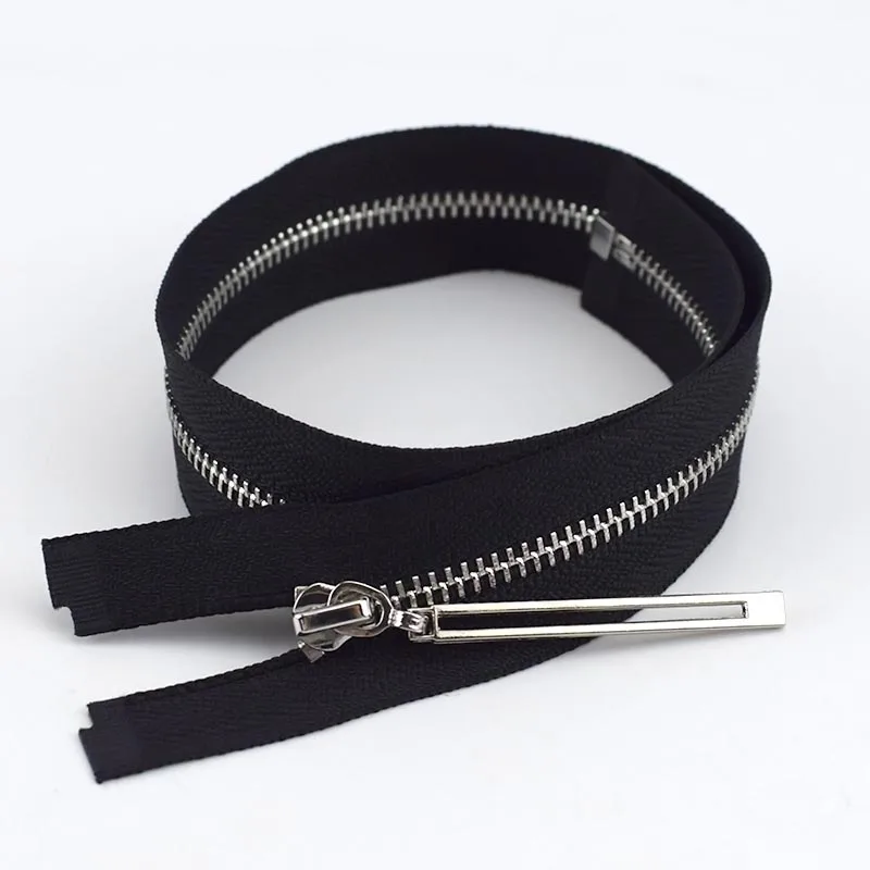 Black Meetee 2pcs 20/40/70cm Close-End Open-End 3# Metal Zipper Silver Tooth Auto Lock Zip DIY Bags Garment Sewing Accessories ZA063 - Цвет: Black
