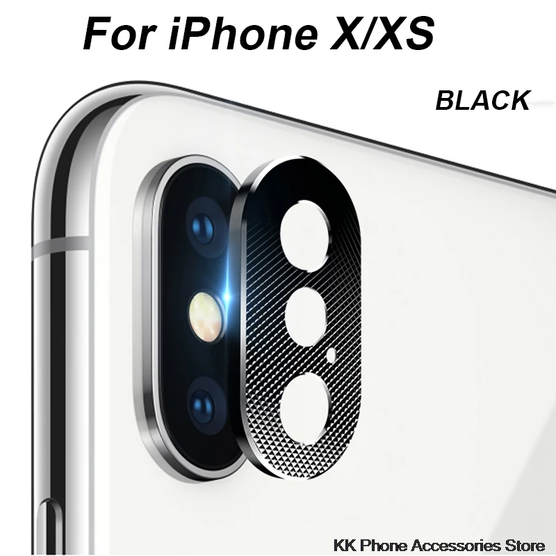 For iPhone X Для iPhone X XS Max XR 7 8 Защита объектива камеры алюминиевый кольцевой чехол для iPhone 6 6s 7 8 Plus Защитная крышка для камеры мобильного объектива - Цвет: For iPhone X