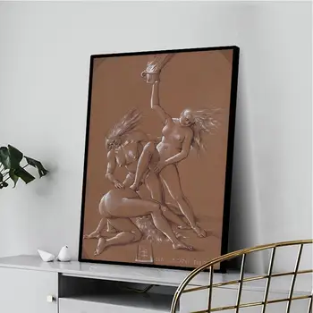 

Cassisy Canvas Oil Painting《New Year's Greeting With Three Witches》Albrecht Durer Art Picture Wall Decor Modern Home Decoration