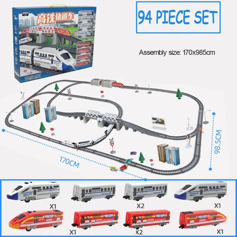Electric High Speed Railway Harmony Train Track DIY Assemble Train