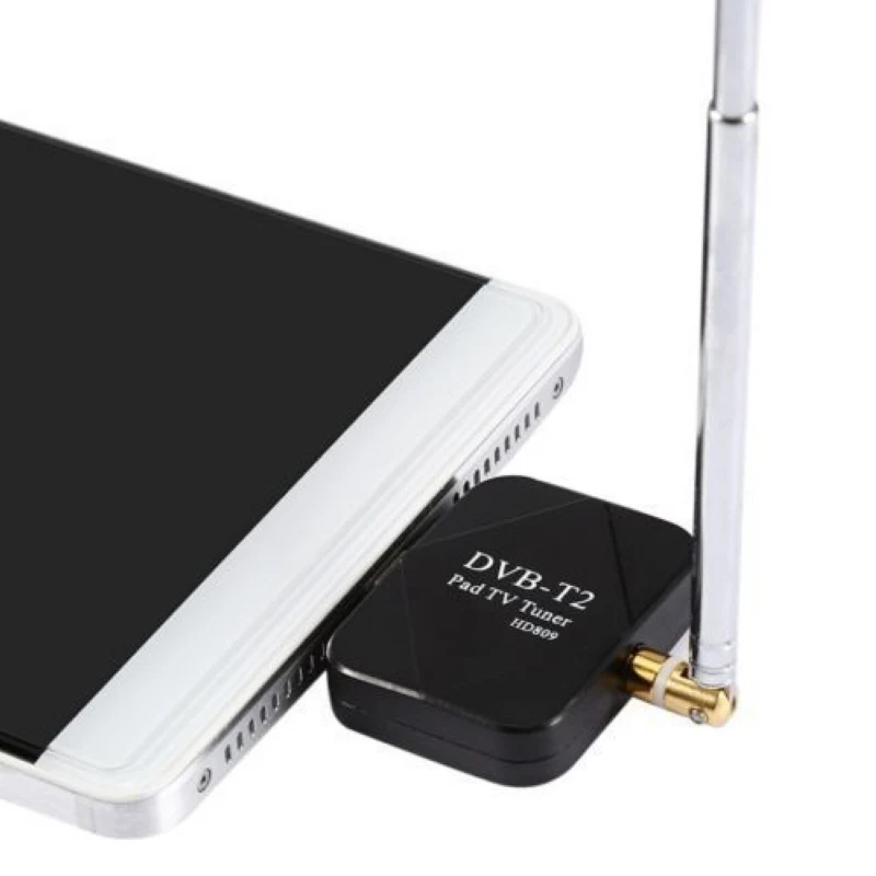 

Digital DVB-T2 TV Receiver Micro USB Tuner for Android Phone or Pad with OTG DVB T2 DVB-T PAD HD TV Stick with Dual Antenna