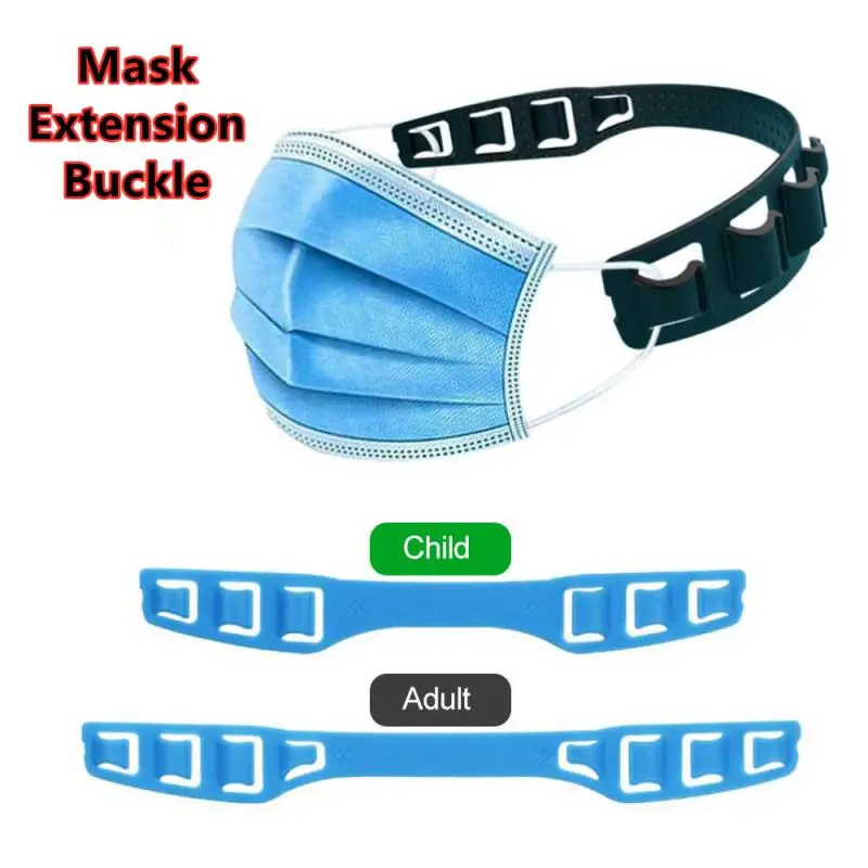 Silicone Mask Extension Belt Mask Hook Strap Mask Holder Extension Ear Protector Soft Anti-tightening Release Pain Ear Buckle