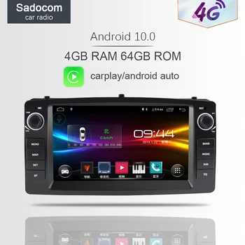

4G LTE 7" DSP Android 10.0 Car DVD player 4GB RAM 64GB car radio autoradio GPS For Toyota Altis Corolla E120 2000-2006 BYD F3