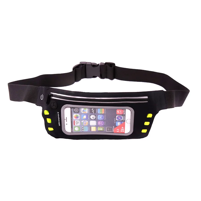 

Outdoor Sports Tactical Running Bag Night Run Led Sports Running Bag Lycra Fabric-Touch Screen Running Bag Mountaineering Runnin