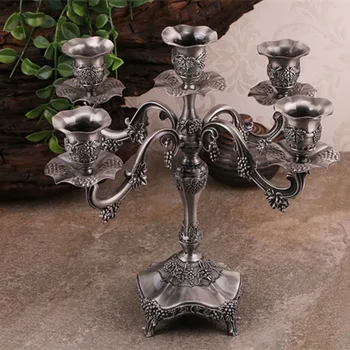 

Nordic Classic Luxury Candlestick European Five Hole Metal Candel Holder Desktop Decoration Ornament Home Decoration Accessories