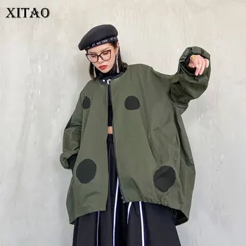 

XITAO Pot Plus Size Jacket Women Fashion New Women 2020 Pullover Pleated Full Sleeve Goddess Fan Minority Loose Coat LJT3848