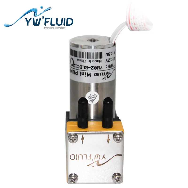 YWfluid 12V/24v 320 мл/мин. микро диафрагменный насос с бесщеточным двигателем