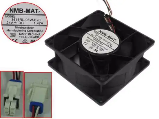 NMB-MAT 3615RL-05W-B76 EQ1 DC 24V 1.47A, Размеры: 90x90x38 мм 4-провод Сервер охлаждающий вентилятор
