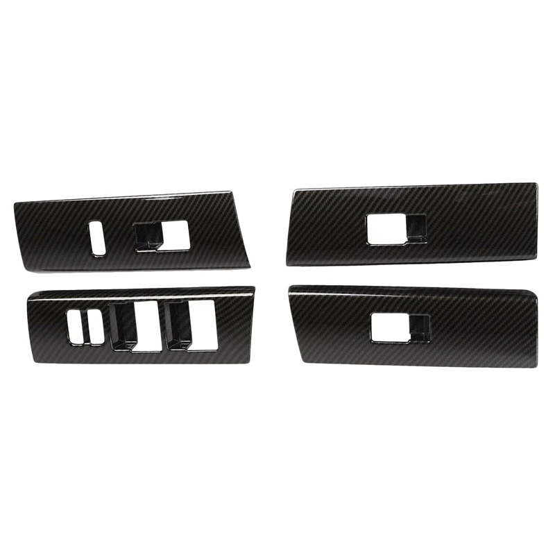 

4Pcs Carbon Fiber Window Lift Switch Panel Cover Trim Fit for Toyota 4Runner 2010+