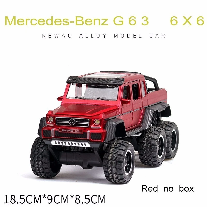1/32 литые модели автомобилей игрушки G63 6WD AMG желтая модель автомобиля с имитацией Автомобильная подвеска внедорожник игрушка для мальчика - Цвет: Черный