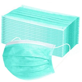 

250Pcs Non-Woven Mask Disposable Green Mask Dust Mask PM 2.5 Hanging Ear Type Children