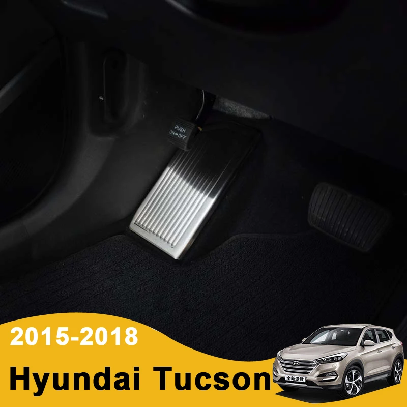 Для hyundai Tucson нет для сверления, из нержавеющей стали левая педаль для ног Нескользящие аксессуары для защиты