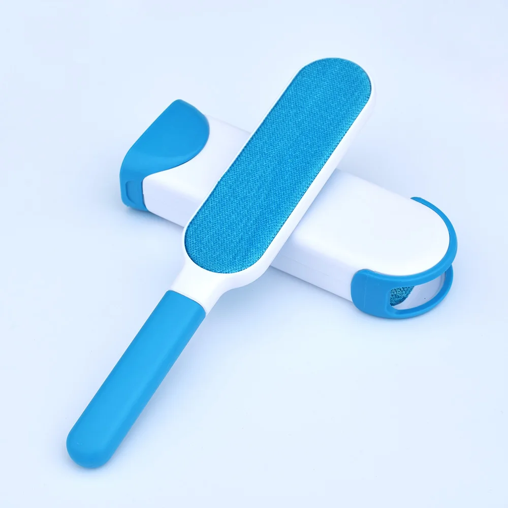 blue Large Щетка для удаления волос для домашних животных двусторонняя щетка для удаления катышков для собак щетка для путешествий Волшебная щетка для чистки шерсти и пыли - Цвет: blue Large