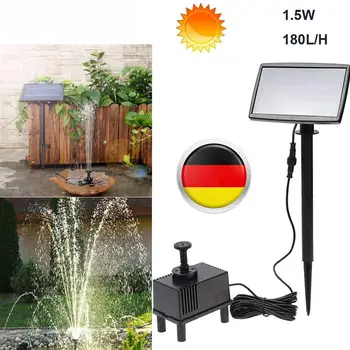 

Solar Power Fountain Pool Water Pump Panel Submersible Watering for Garden Pool Pond Patio Decoration - 5M