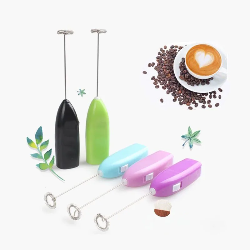 

1pc Electric Egg Beater Milk Drink Coffee Whisk Mixer Mini Handle Stirrer Practical Kitchen Cooking Tool