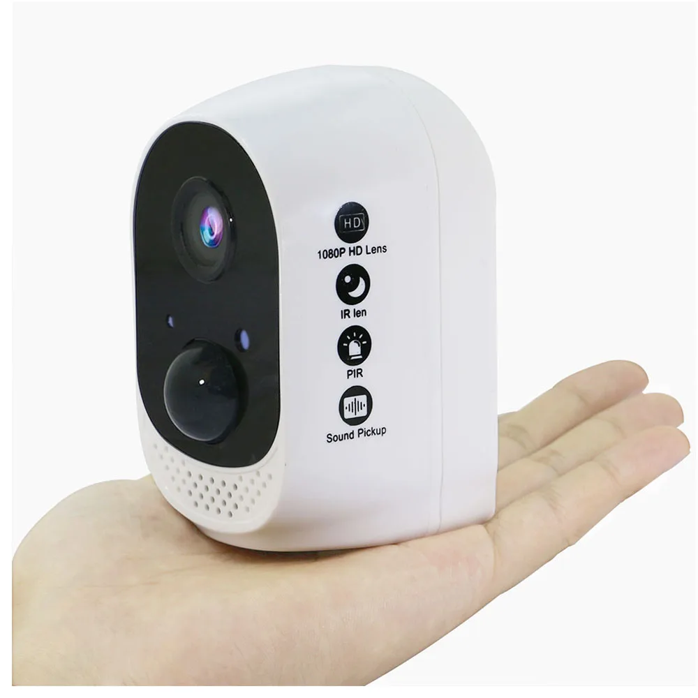 

PIR IP Camera 13600mAh Recharge WIFI Battery IP Camera Outdoor CCTV Full 1080P Motion Detection Microshare (setA No battery)
