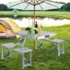 Outdoor Folding Table Chair Camping Aluminium Alloy Picnic Table Waterproof Ultra-light Durable Folding Table ► Photo 2/6