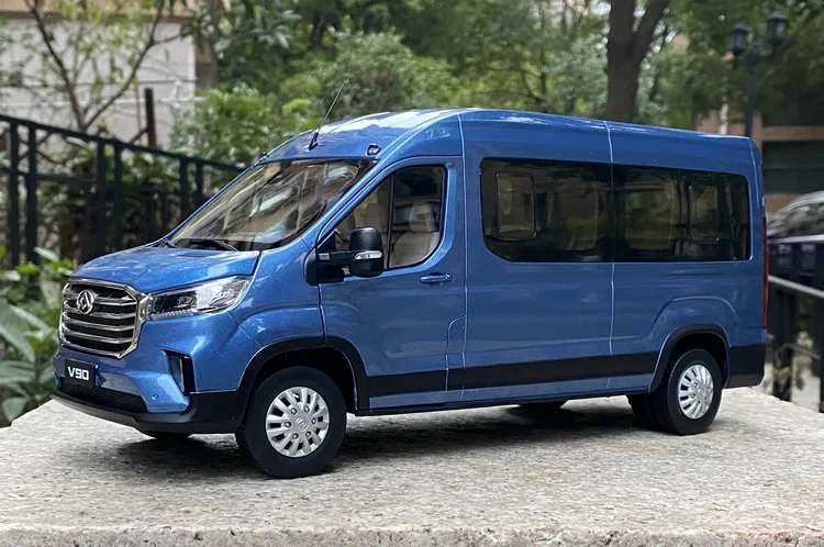 

1:18 Diecast Model for Shangqi Maxus V90 Blue MPV Alloy Toy Car Miniature Collection