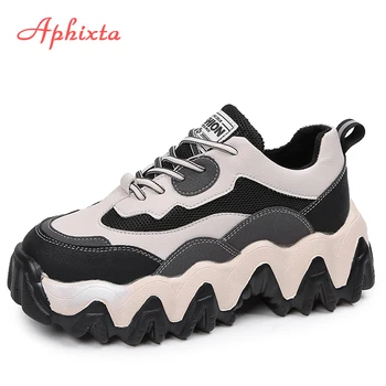 

Aphixta Platform Sneakers Women Height Increasing Chunky Wave Sole Dad Sneakers Chaussures Femme Buty Damskie Shoes Woman
