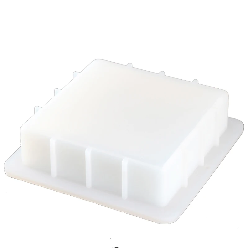Square Silicone Soap Mold Easy Removal White Handmade Loaf Mould