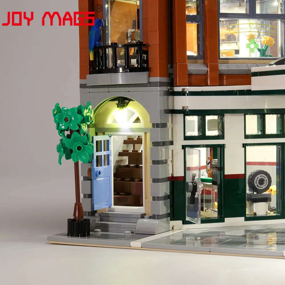 JOY MAGS только светодиодный светильник Набор для 10264 Creator угловой гараж авто ремонтная станция светильник ing набор совместим с 15042(без модели