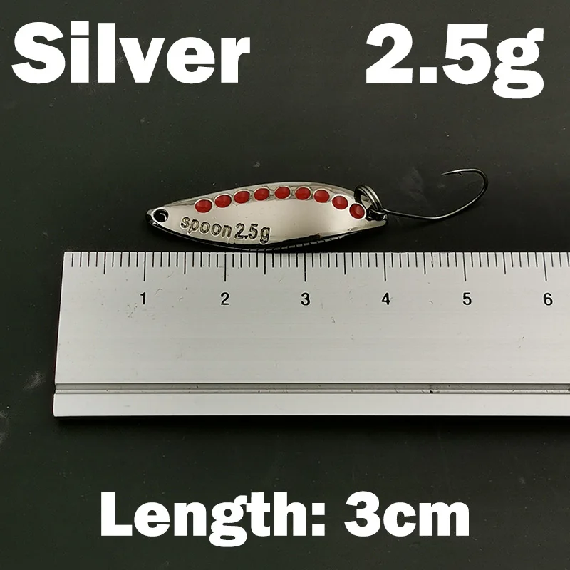 OUTKIT Metalllöffel Pailletten Angelköder Pesca Leech Jig Wobbler Isca Künstliche Wobbler für Fliegenfischen Harte Köder Forellenköder – Detail 11