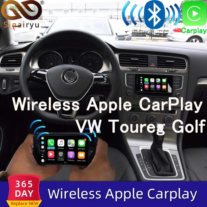 Sinairyu Wifi беспроводной Apple Carplay для 2010 2017 Volkswagen Toureg Golf с зеркалом iOS13 Android авто