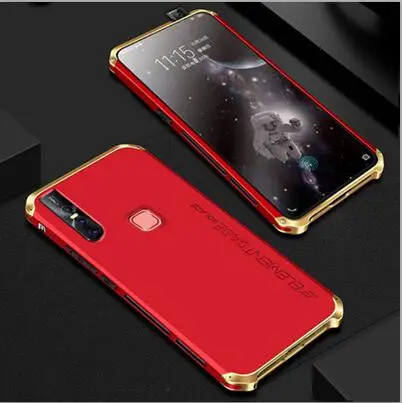 Металлический каркас для телефона Крышка для VIVO V15 v15 тонкий жесткий алюминиевый Гибридный чехол из поликарбоната для VIVO V 15 ЧЕХОЛ ДЛЯ VIVO V1 5 Funda - Цвет: Red Gold