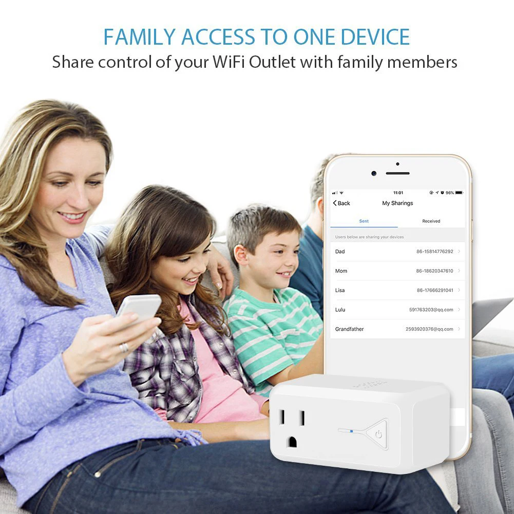 WiFi Smart Plug Mini US настенная электрическая розетка Tuya приложение пульт дистанционного голосового управления таймер домашний комплект работает с Alexa Echo Google Home