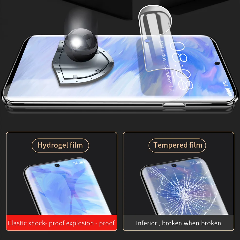 100D Гидрогелевая пленка для Samsung Galaxy S10 S9 S8 Plus Защитная экрана A70 A50 A30 A20 A10 Note 10 Pro не