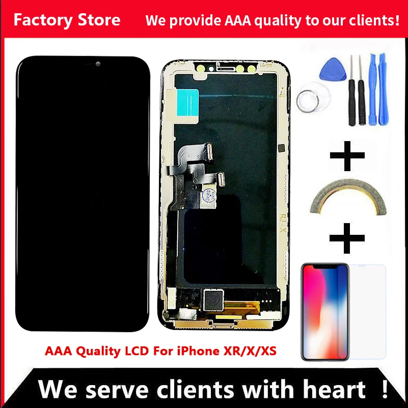 aaa-lcd-display-for-iphone-xr-x-xs-max-lcd-screen-with-3d-touch-assembly-for-iphone-x-display-no-dead-pixel-tempered-glass-gifts