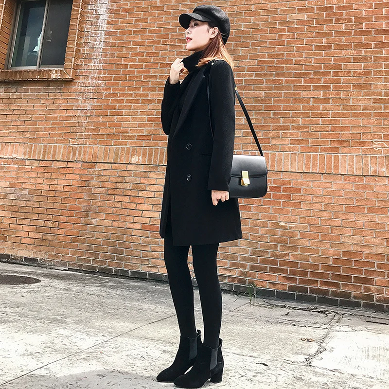 XUXI, шерстяное Свободное пальто, костюм-платье, длинное,, короткое, популярное, для шоу, высокое, конечно, тонкое, шерстяное пальто, FZ0129
