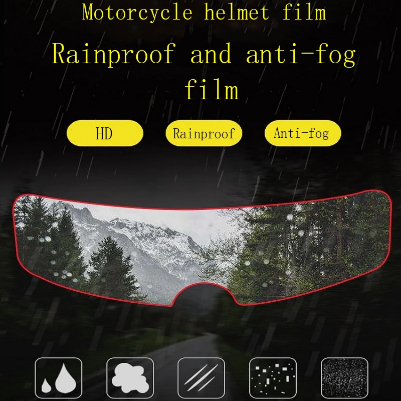 Casque de moto universel, Film Anti-pluie transparent en option, Patch Anti-buée  pour K3 K4 AX8 LS2 HJC MT - AliExpress