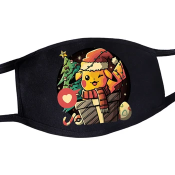 

Charged Mouse Christmas Anti Dust Mask Reusable Washable Masks Print Windproof Protective Maske Unisex Blade Men Polyester