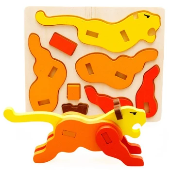

Animal 3D Puzzles Wooden Assembled Borad Puzzles Kids DIY Model educational toys Jigsaw Puzzle Kids Toy Gift