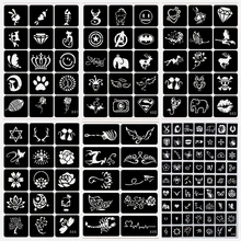 300pcs Reusable Sticker Tattoo Stencils Folder,Painting Template Airbrush Glitter Henna Tattoo Stencil Set Al Tattoo pigment