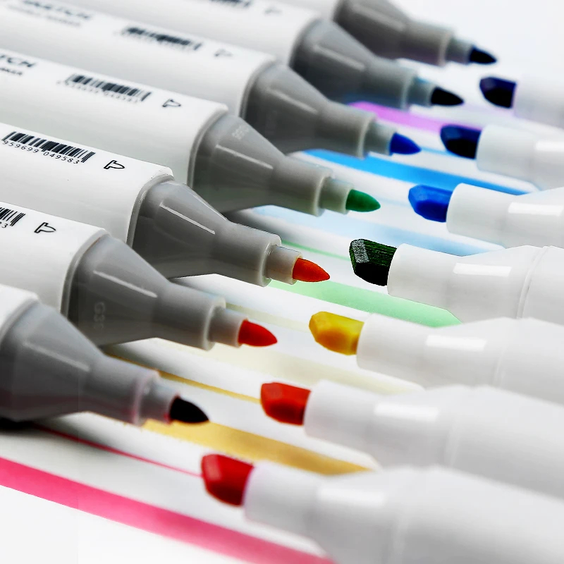 Markers brush Pen Set authentic student double-headed beginner 30/40/60/80 colors oil alcohol painting marker art supplies