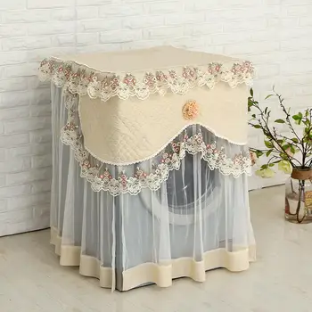 

60x60x85cm Waterproof Floral Lace Washing Machine Dust Cover Laundry Home Decor