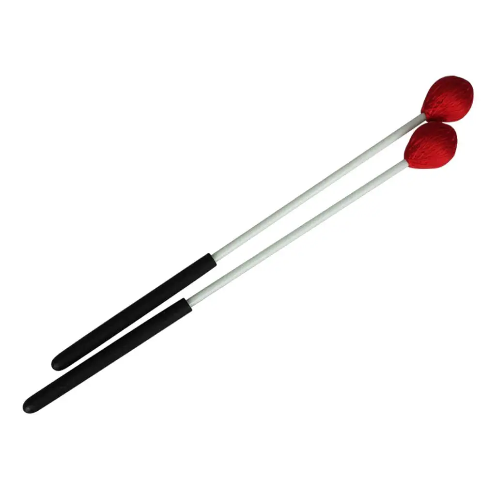 1 пара Киянки Marimba, ударные Киянки с красной головкой и гладкой деревянной ручкой для начинающих