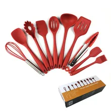 Силикагель кухонная посуда 10 шт. или 8 шт. антипригарный горшок набор силиконовой посуды экологически чистый для приготовления пищи Ladel Kitc