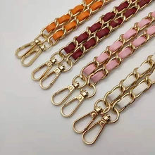 

110cm PU Braided Chain Bag Strap Detachable Replacement Shoulder Bag Strap Leather Handbag Bag Chain Strap Bands Bag Accessory