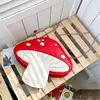 Women Girl Mushroom Shape PU Leather Handbag Chain Shoulder Messenger Crossbody Bag Satchel Tote Purse 3