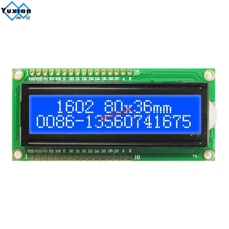 ЖК модуль 1602 16*2 1602a экран дисплея 3 В в SPLC780D1 HD44780 80*36 мм|screen module|screen lcdscreen display |