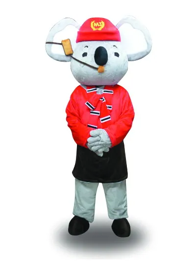 

Professional Waiter Koala Mascot Costume Adult Birthday Party Fancy Dress Halloween Cosplay Outfits Clothing Xmas