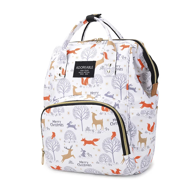 Сумка для подгузников рюкзак мам путешествий с принтом сумка кормящих коляски