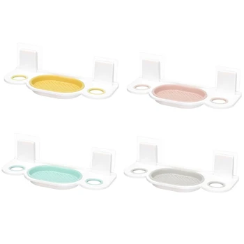 

Bathroom Wall Mount Shower Bottle Hanger Multifunction Shampoo Holder Soap Dish P0RE