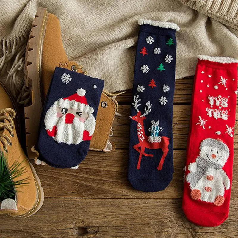 2019 новый дизайн рождественские носки Санта Клауса женские хлопковые короткие