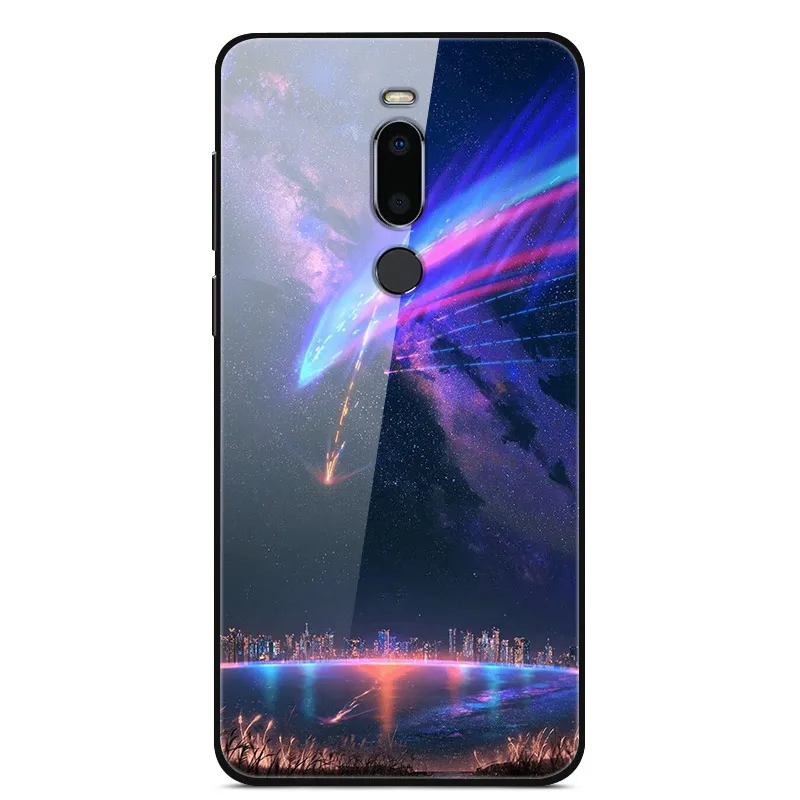 2 Для Miezu M8 чехол 5,7 ''модный роскошный стеклянный Жесткий Чехол для задней панели телефона чехол s для Meizu M8 чехол силиконовый бампер Coque для MeizuM8 M 8 - Цвет: 2